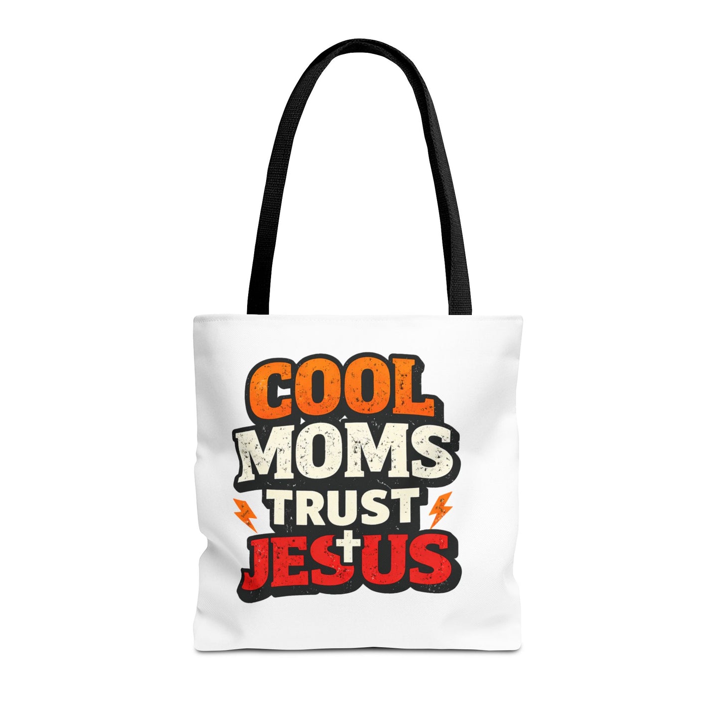 Cool Moms Trust Jesus Tote Bag - Faith-Based Christian Carryall