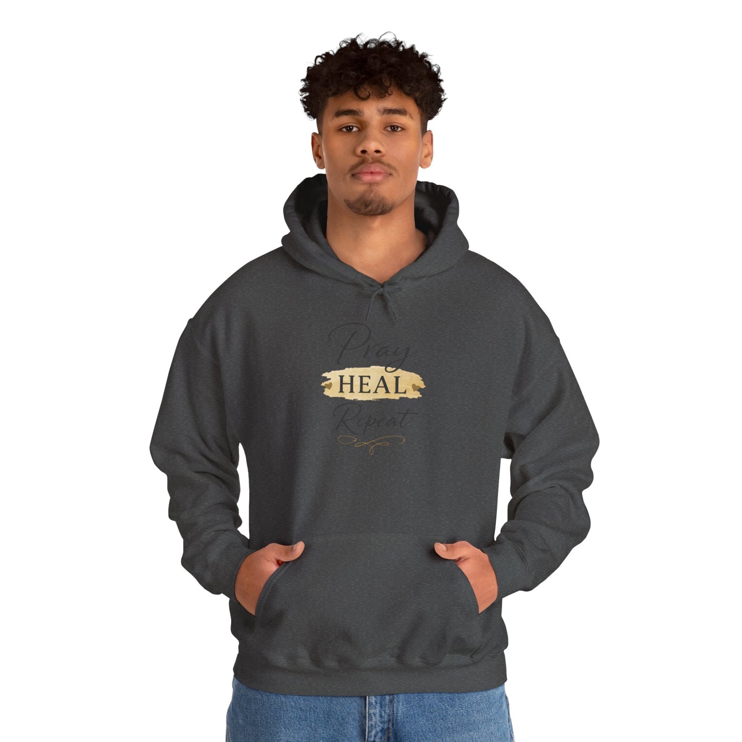 Pray Heal Repeat Hoodie — Inspirational Christian Sweatshirt