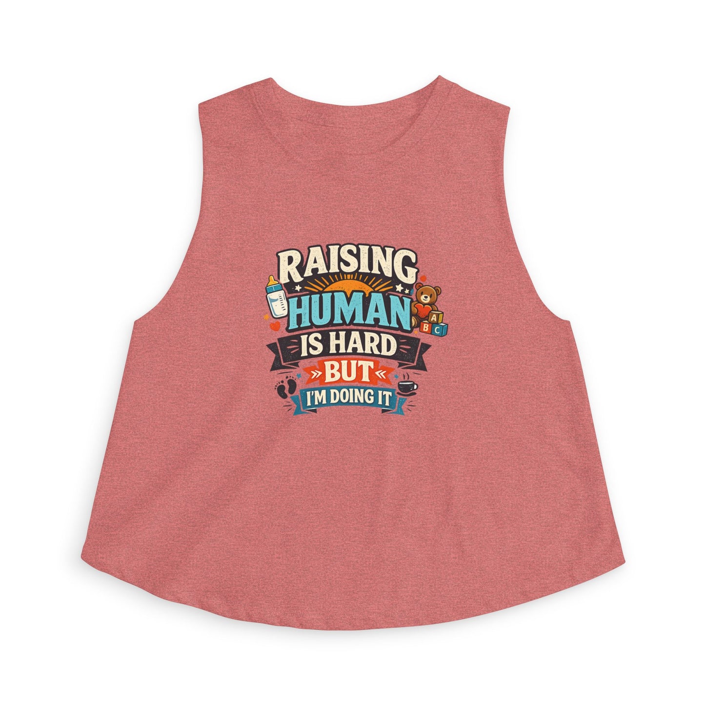 Damen Crop Top — „Kinder großzuziehen ist schwer, aber ich mach’s trotzdem“ Mama Humor