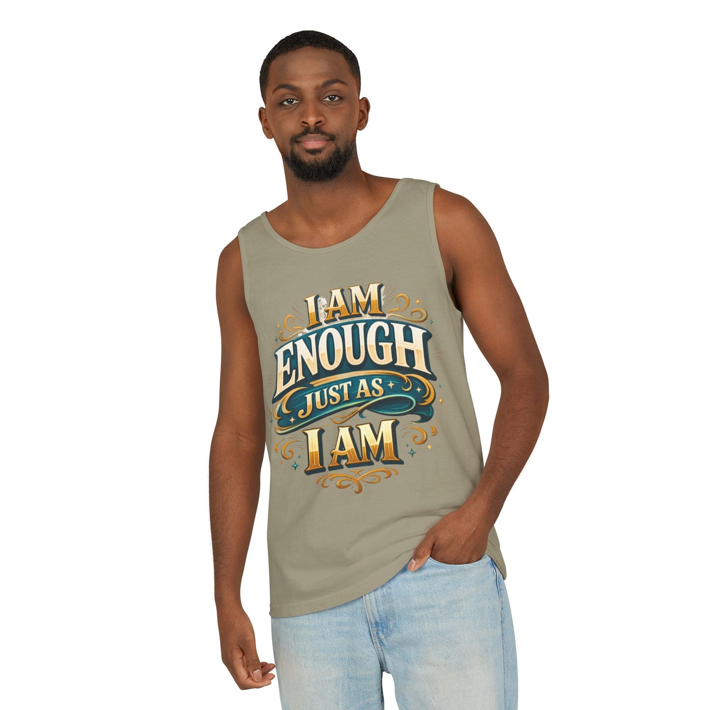 I Am Enough Graphic Tank Top – Inspirational Self-Love Motivational Design