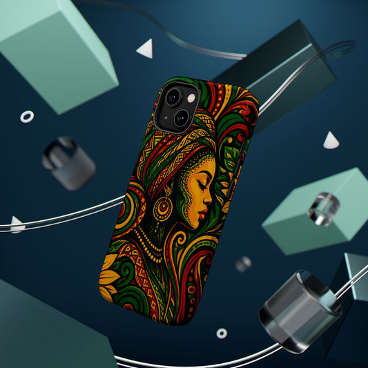 Afrocentric Rasta Woman Magnetic Impact-Resistant Phone Case