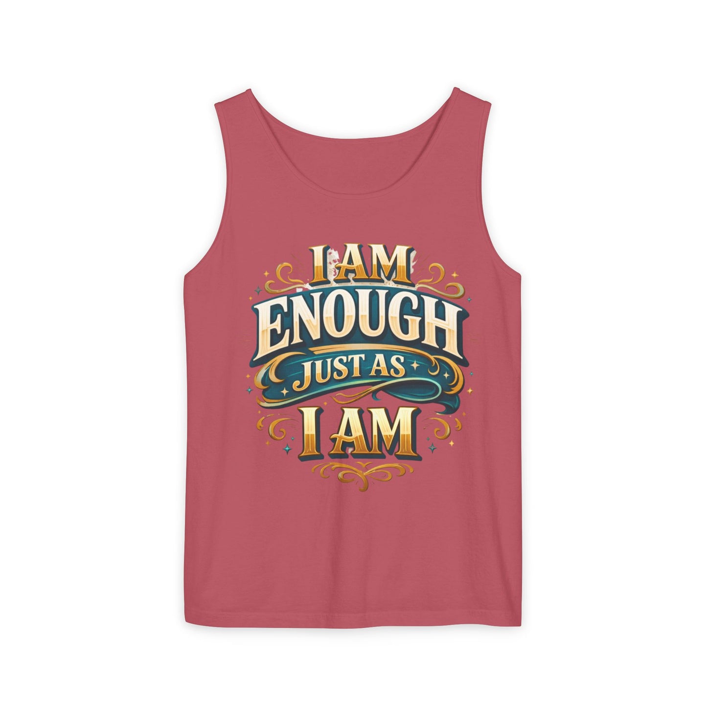 I Am Enough Graphic Tank Top – Inspirational Self-Love Motivational Design