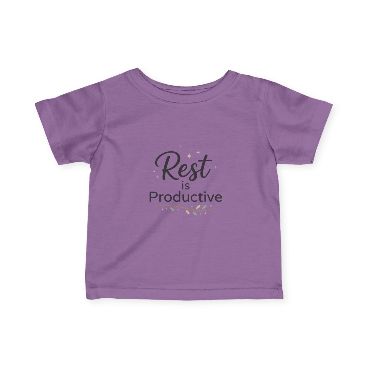 Infant Tee — "Rest is Productive" Baby Shirt, Calm Minimalist Nursery Gift