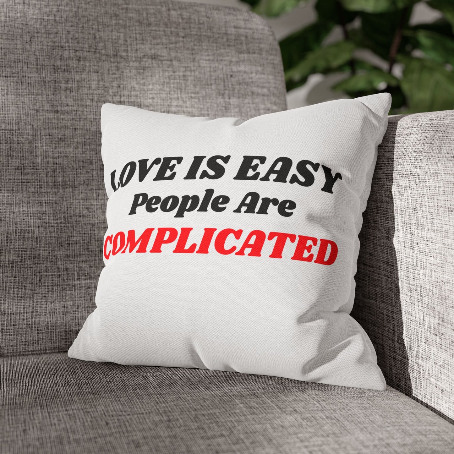 Spun Polyester Square Pillowcase