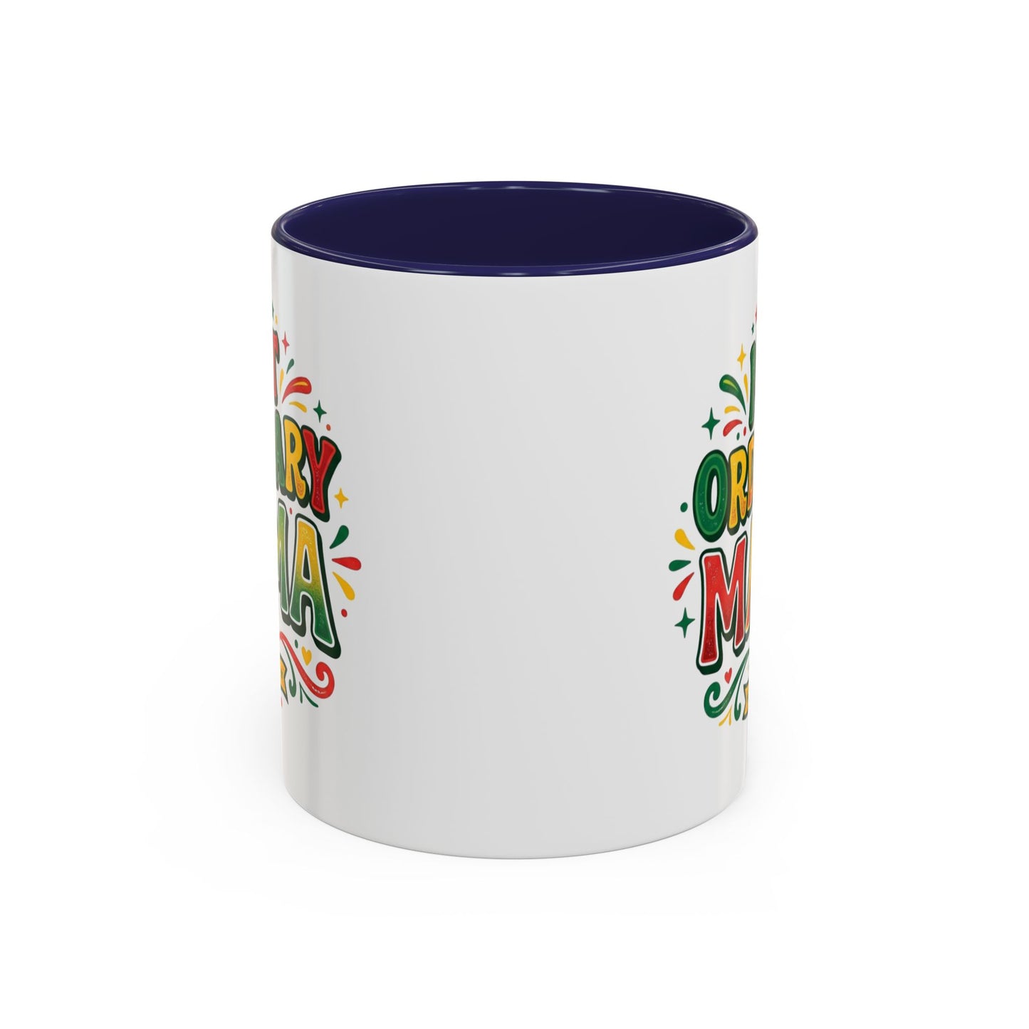 Accent Coffee Mug — "Not an ORDINARY MAMA" Ceramic Mom Coffee Cup (11/15 oz)