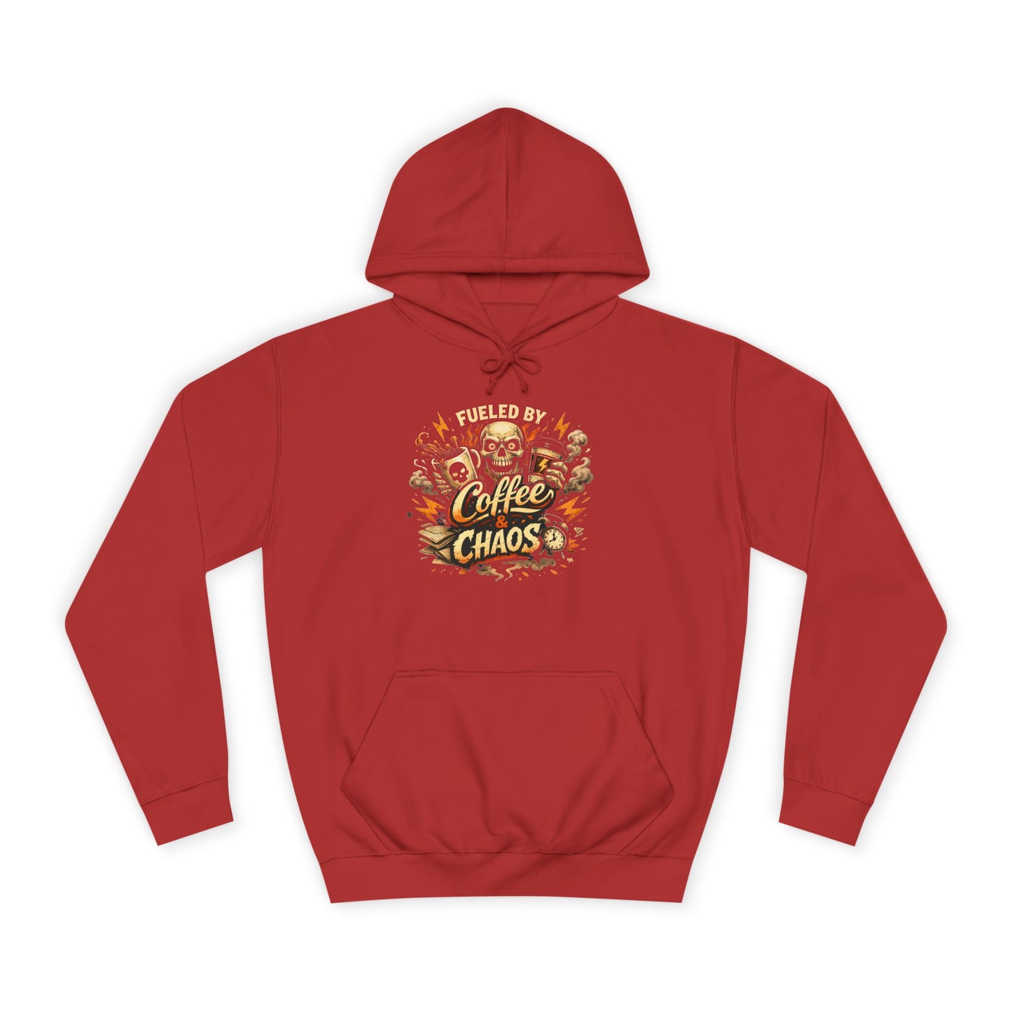 Fueled by Coffee and Chaos Hoodie – College Student Hoodie mit Grafik