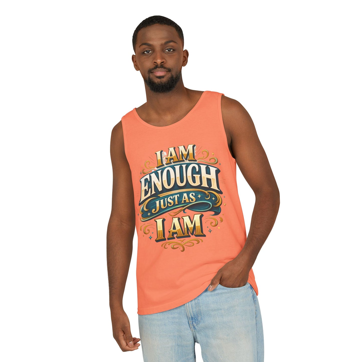 I Am Enough Graphic Tank Top – Inspirational Self-Love Motivational Design