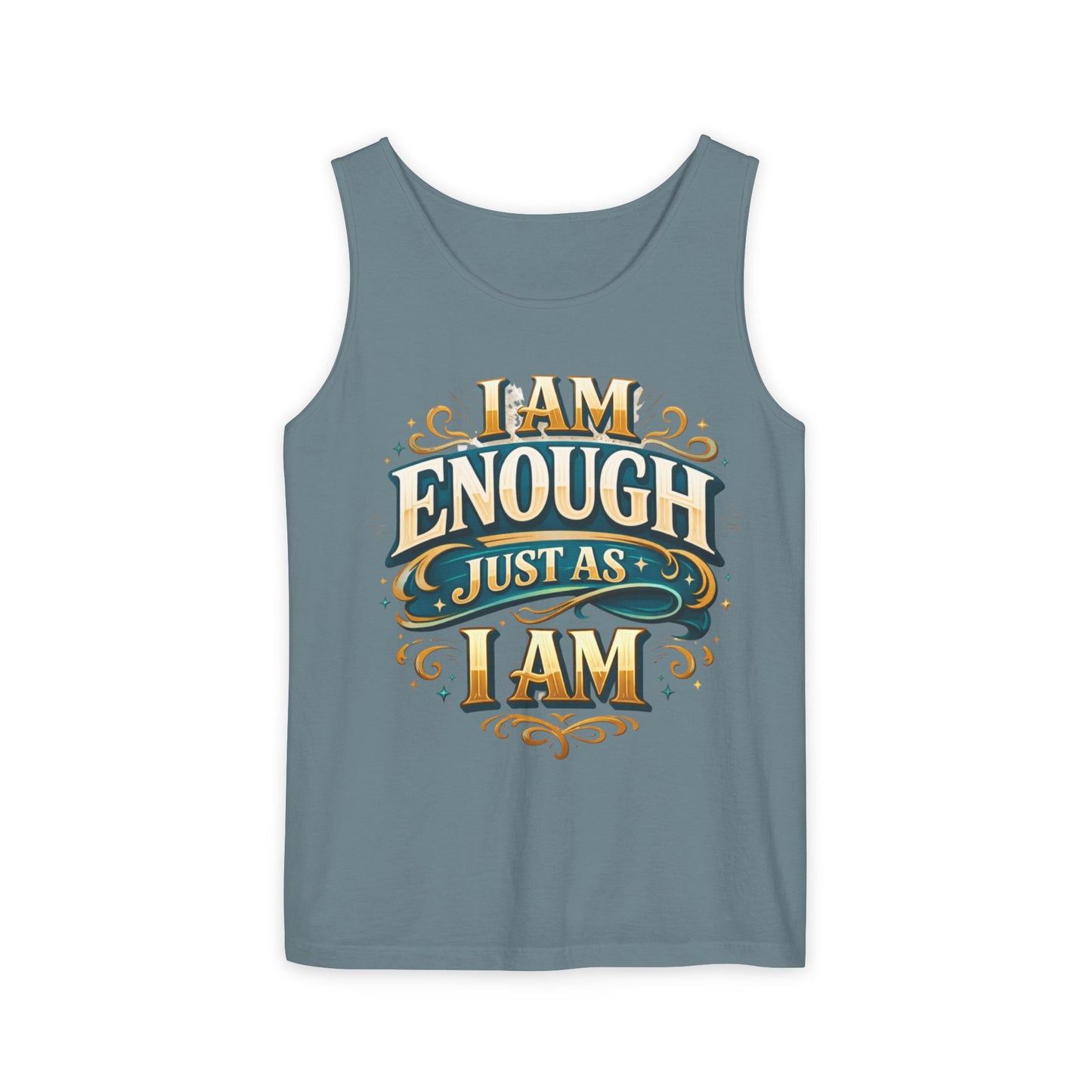 I Am Enough Graphic Tank Top – Inspirational Self-Love Motivational Design