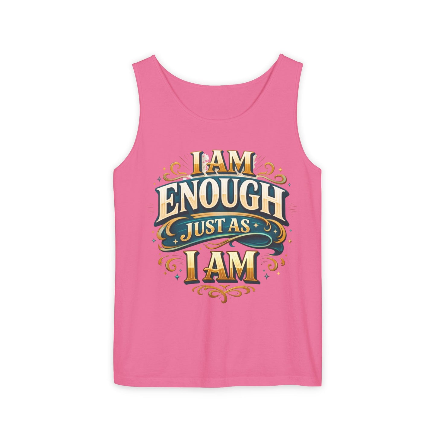 I Am Enough Graphic Tank Top – Inspirational Self-Love Motivational Design