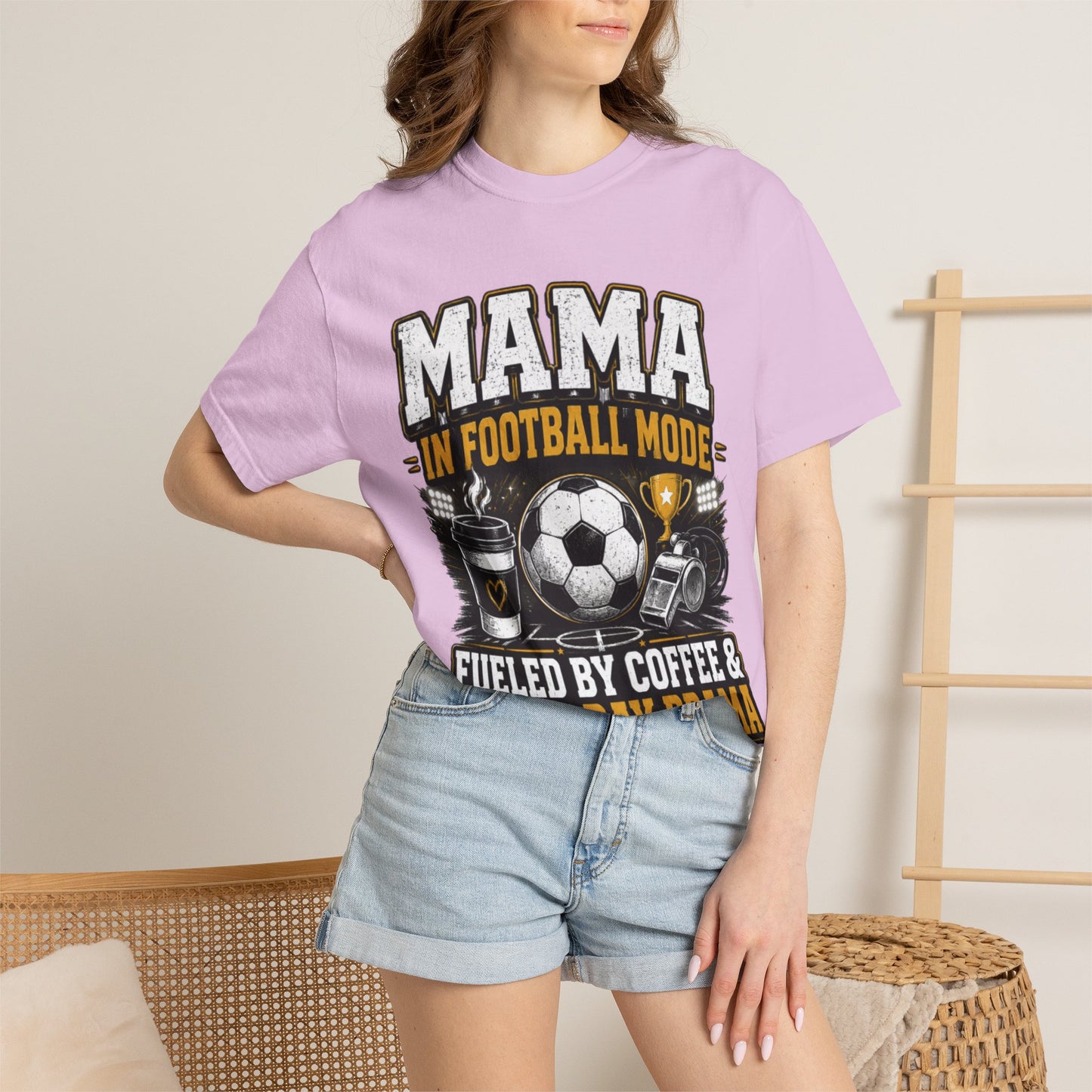 Mama in Football Mode T-shirt — Fueled by Coffee & Match Day Drama