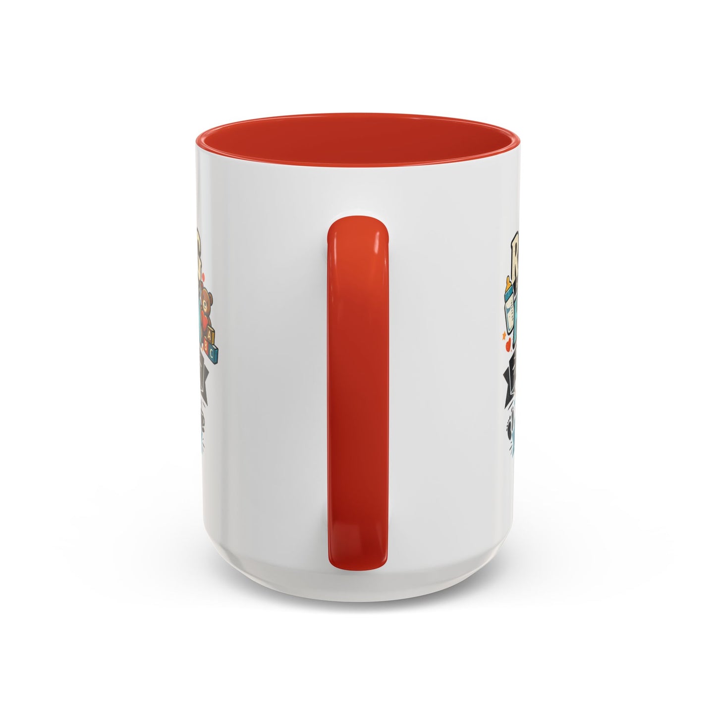 Accent Coffee Mug — "Raising Humans Is Hard But I'm Doing It"