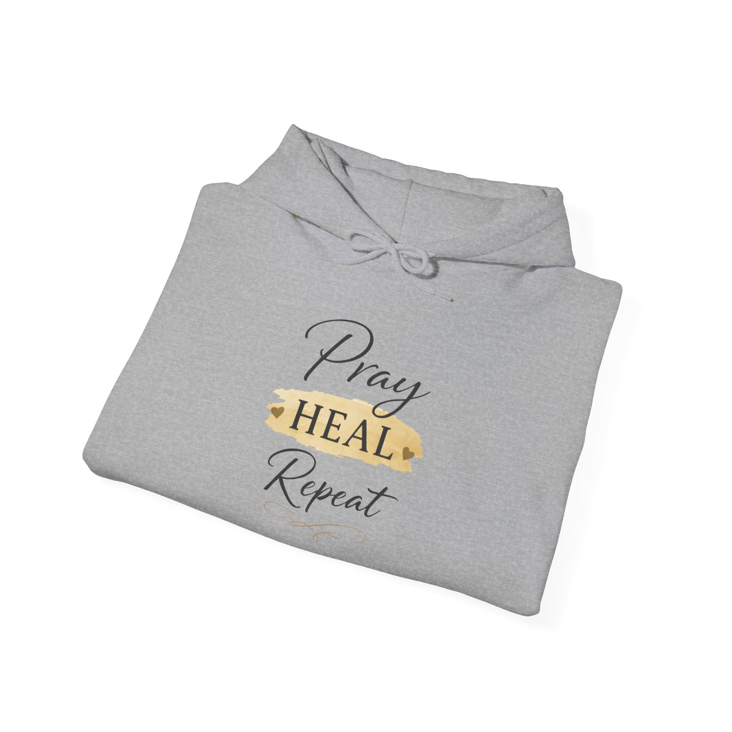 Pray Heal Repeat Hoodie — Inspirational Christian Sweatshirt