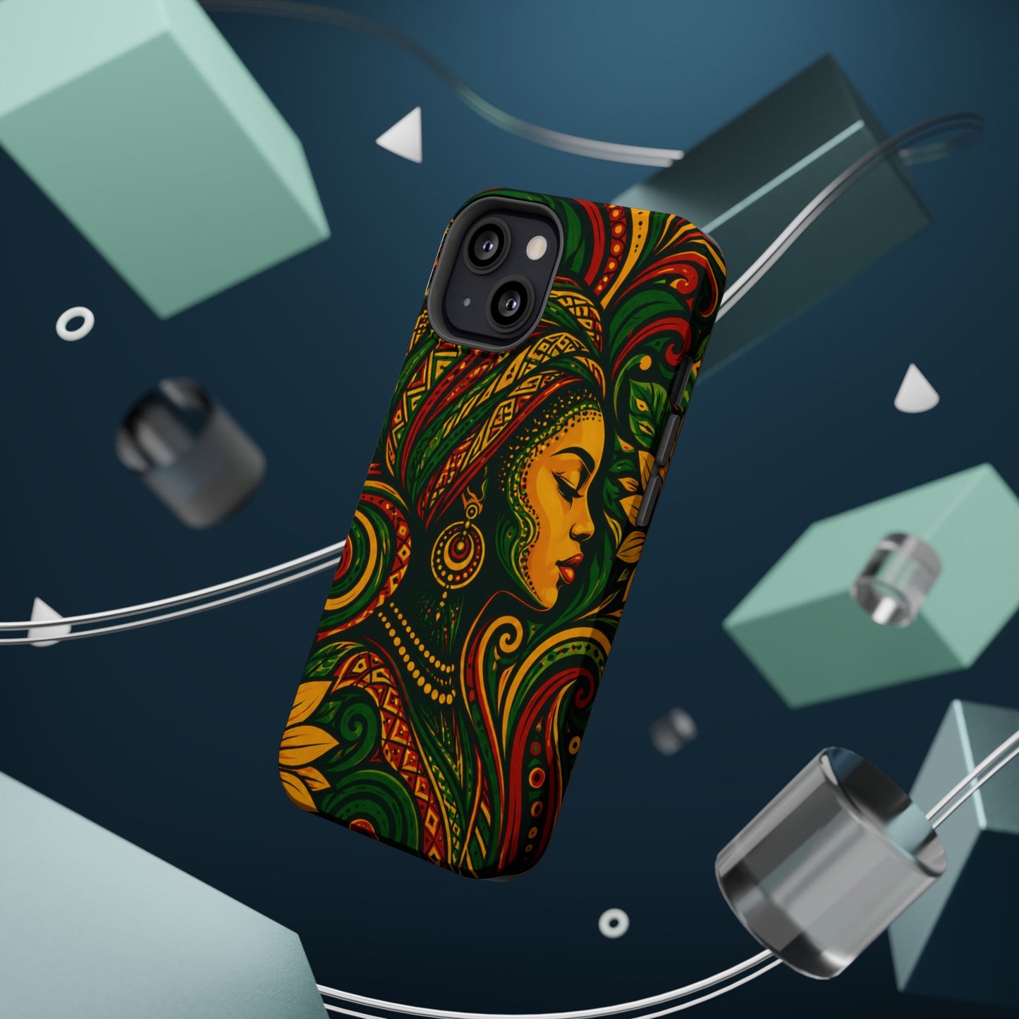Afrocentric Rasta Woman Magnetic Impact-Resistant Phone Case
