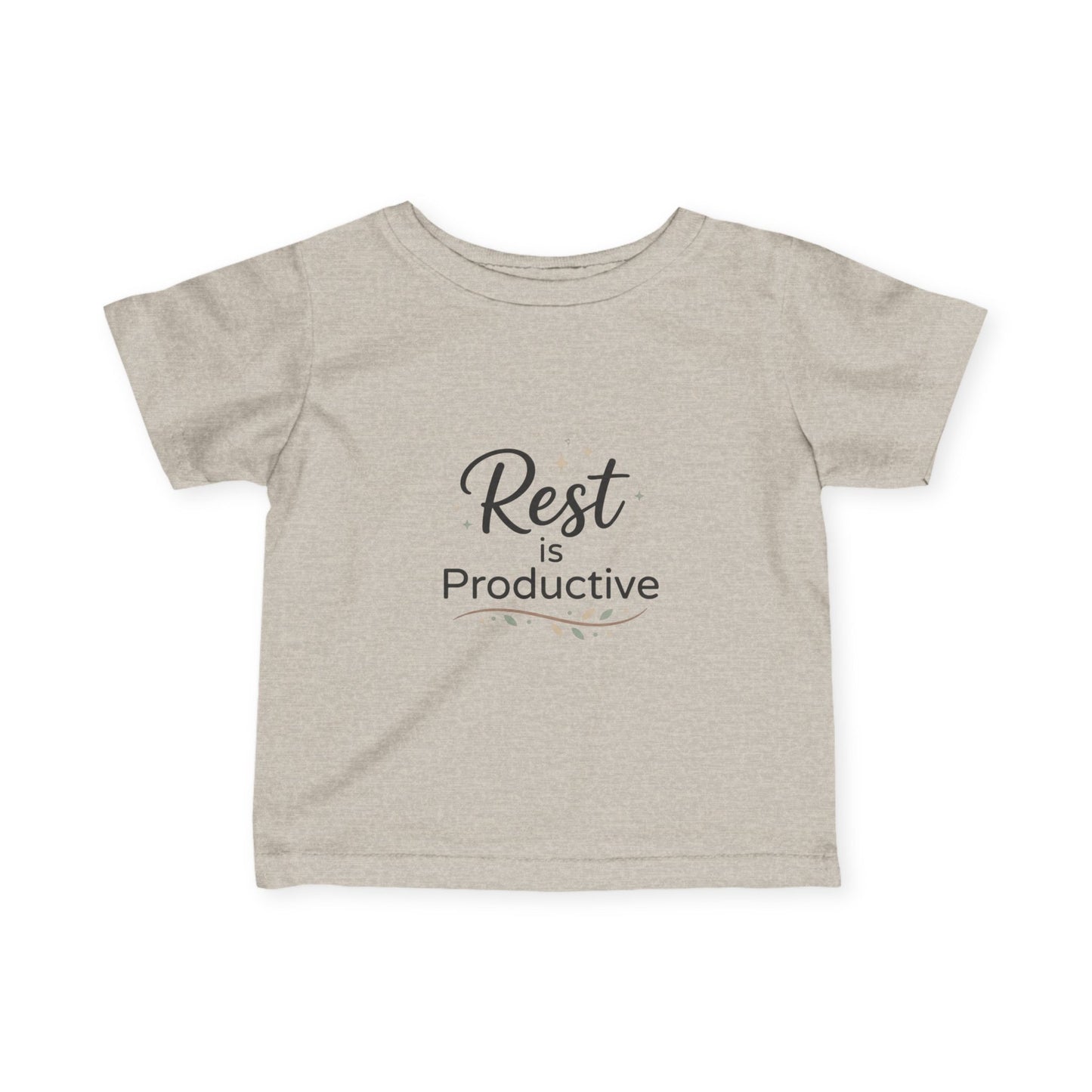 Infant Tee — "Rest is Productive" Baby Shirt, Calm Minimalist Nursery Gift