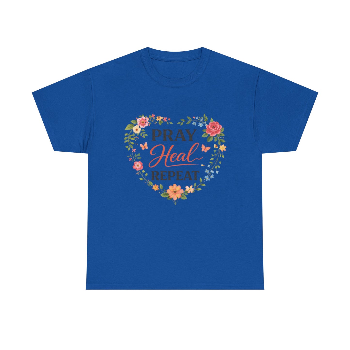 T-Shirt „Pray Heal Repeat“ – Inspirierendes T-Shirt mit Glaubensmotiv