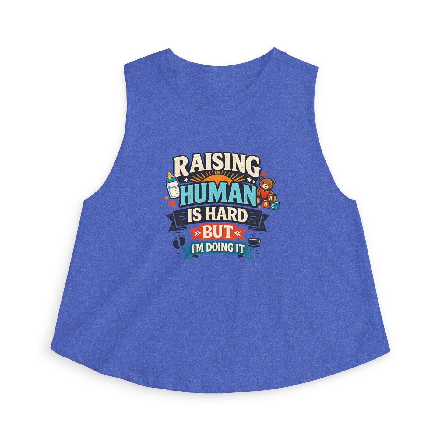 Damen Crop Top — „Kinder großzuziehen ist schwer, aber ich mach’s trotzdem“ Mama Humor