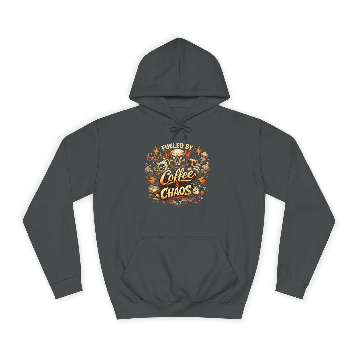 Fueled by Coffee and Chaos Hoodie – College Student Hoodie mit Grafik