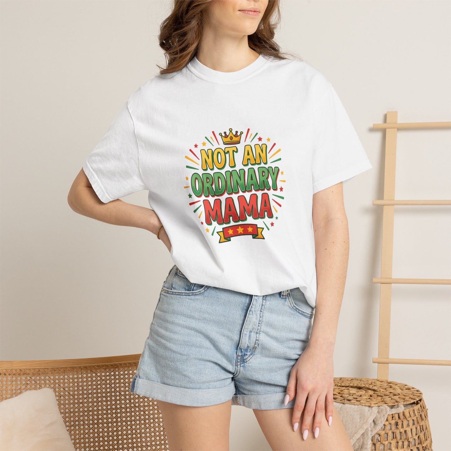 NOT AN ORDINARY MAMA T-Shirt — Bold Mom Statement Tee