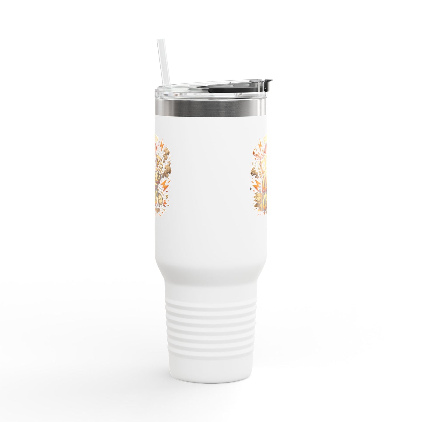 Mit Kaffee und Chaos betrieben Isolier-Reisebecher 1,2 Liter