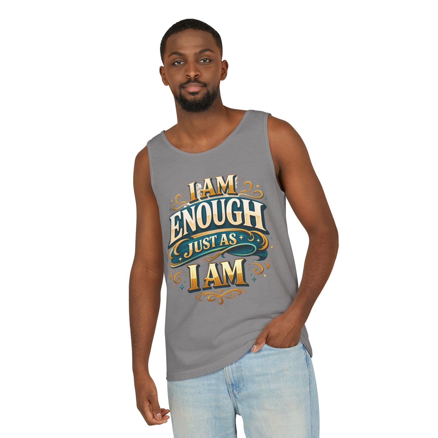 I Am Enough Graphic Tank Top – Inspirational Self-Love Motivational Design