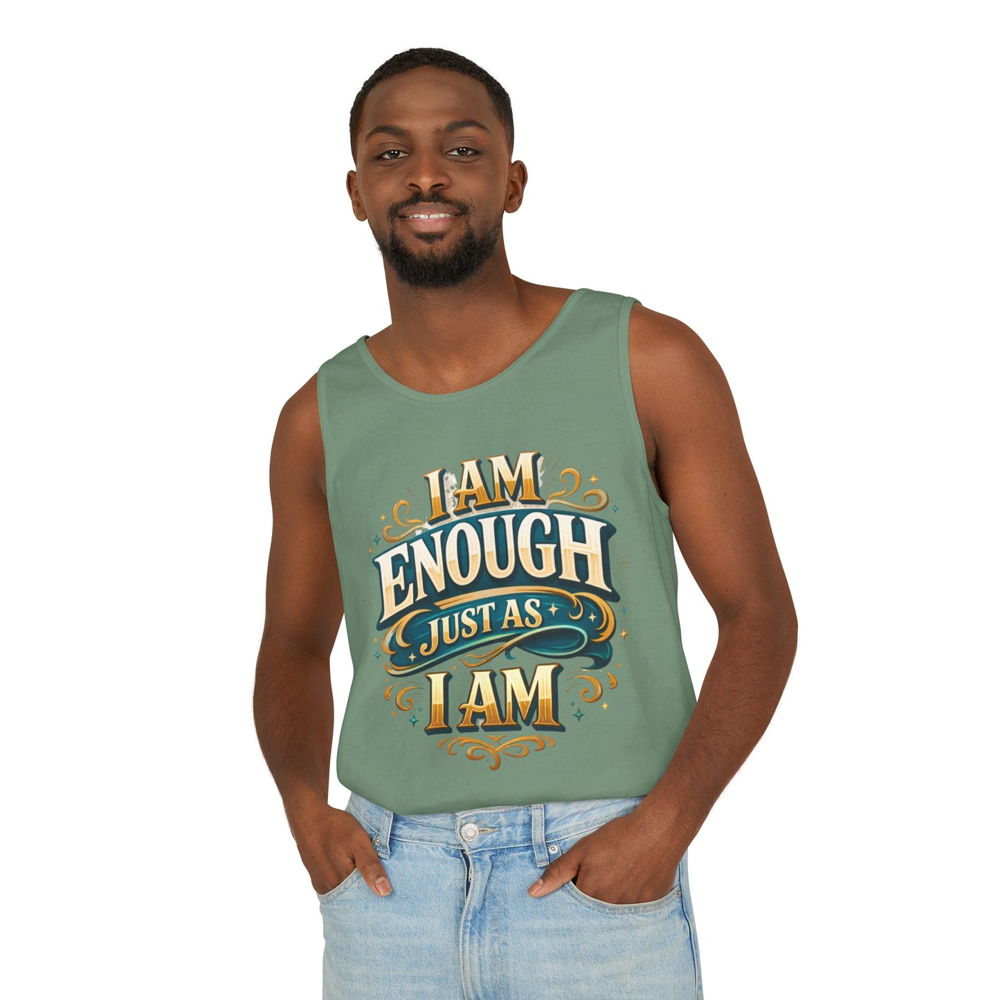 I Am Enough Graphic Tank Top – Inspirational Self-Love Motivational Design