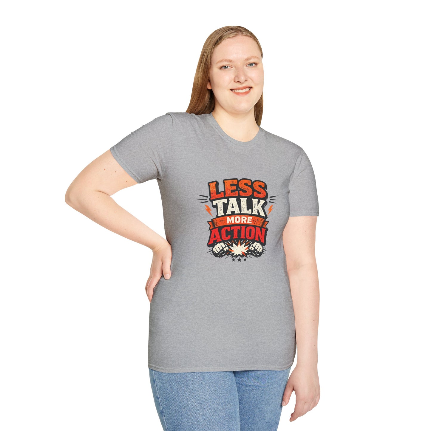 Less Talk More Action T-Shirt — Motivational Graphic Tee