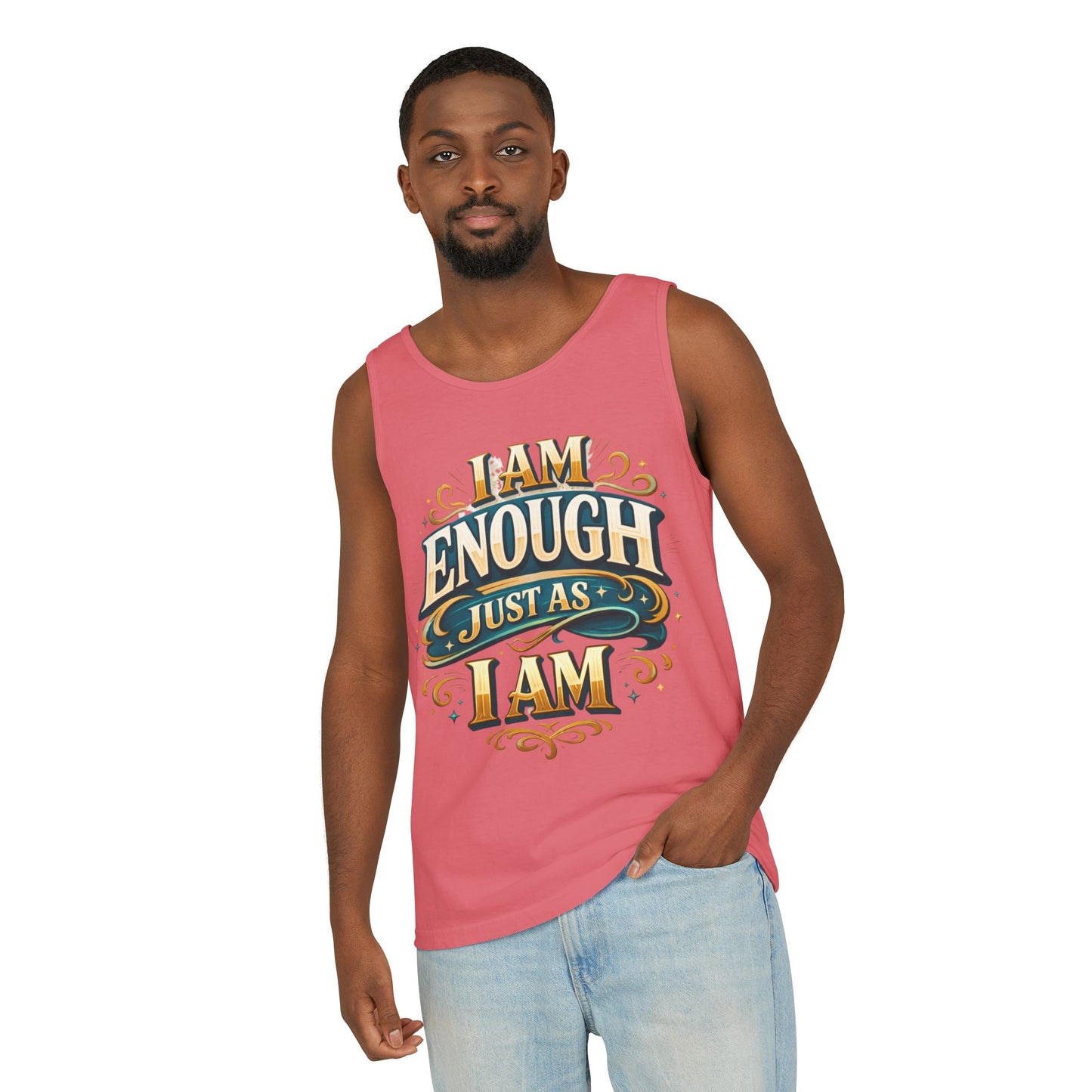 I Am Enough Graphic Tank Top – Inspirational Self-Love Motivational Design